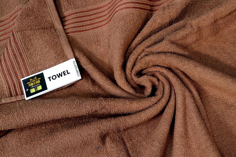 COMFIGIFTS 100% Cotton 4 Piece Towel Set | 2 Bath Towels & 2 Hand Towels | 370 GSM | Soft, Absorbent, Lightweight Towels with Computerized Embroidery - Image 4