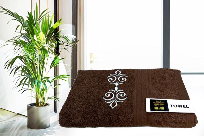 COMFIGIFTS 100% Cotton 4 Piece Towel Set | 2 Bath Towels & 2 Hand Towels | 370 GSM | Soft, Absorbent, Lightweight Towels with Computerized Embroidery - Image 5