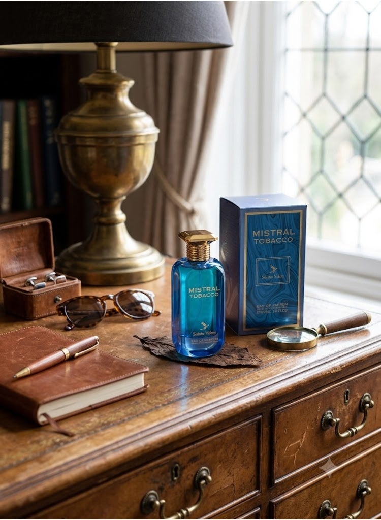 سانت فاليري ميسترال توباكو عطر أو دو بارفان 100 مل للجنسين – عطر حمضيات وأخشاب أروماتك فاخر طويل الثبات برائحة الشاي الأسود والبرغموت والزنجبيل واللبان – برفيوم فخم للمناسبات على نون مصر - Image 2