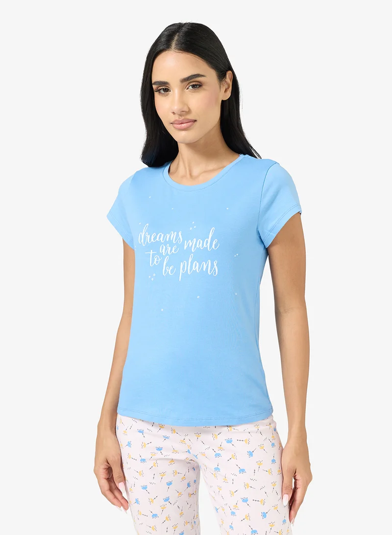 Ginger Graphic T-shirt & Pyjama Set