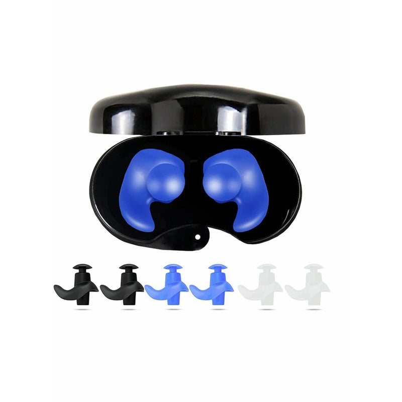 Zikra 3 Pairs Silicone Swimming Earplugs Soft Swim, Earplugs Swimming, Ear Plugs Reusable Waterproof Silicone, Swimming Showering - Image 2