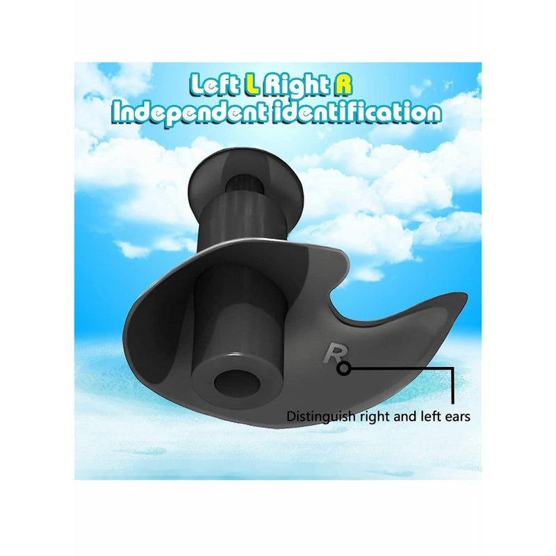 Zikra 3 Pairs Silicone Swimming Earplugs Soft Swim, Earplugs Swimming, Ear Plugs Reusable Waterproof Silicone, Swimming Showering - Image 3