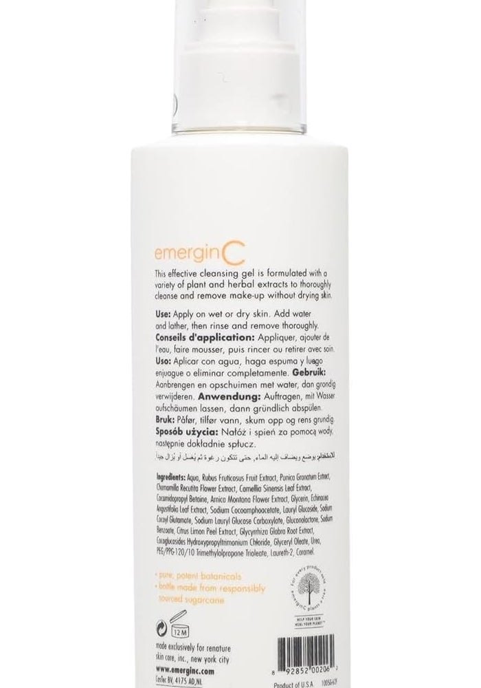 emerginC Pomegranate Gel Cleanser - Hydrating Face Wash with Fruit Extracts and Green Tea, 240 ml - Image 2