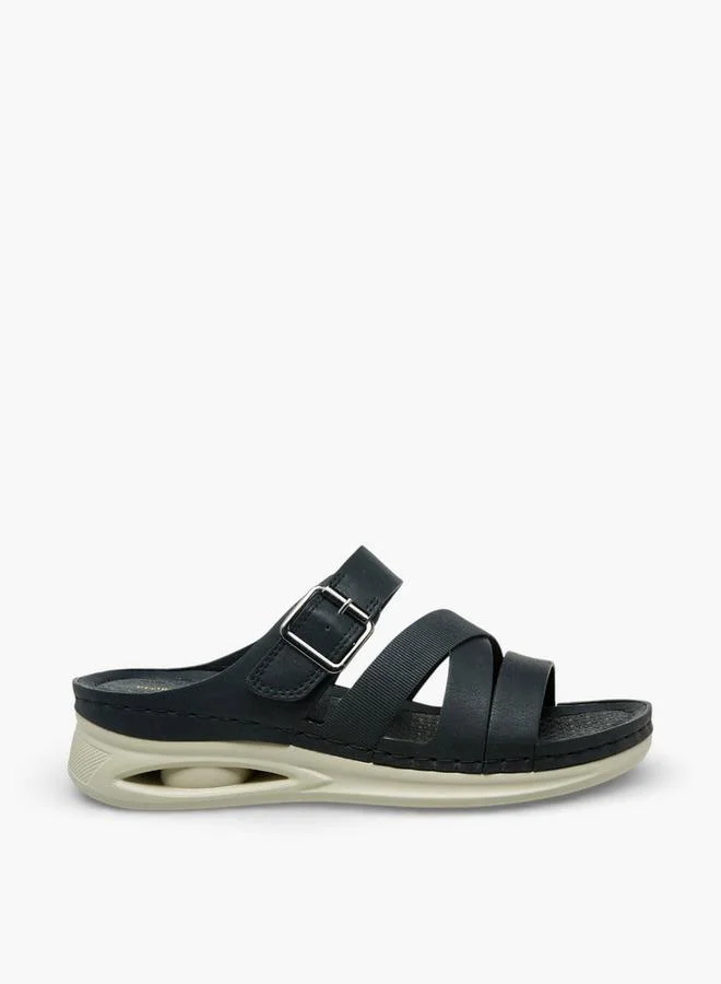 Flora Bella By Shoexpress BLACK Women Slip-On Sandals for Women | Best Price UAE