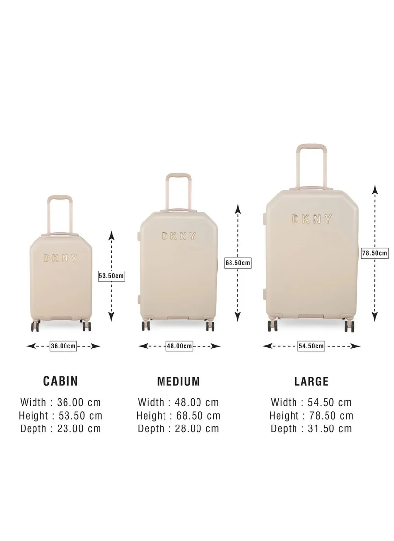 DKNY Allure Hardside Luggage on Wheels for Unisex | Ultra Lightweight ABS on with Spinner Wheels 4 Color Champagne