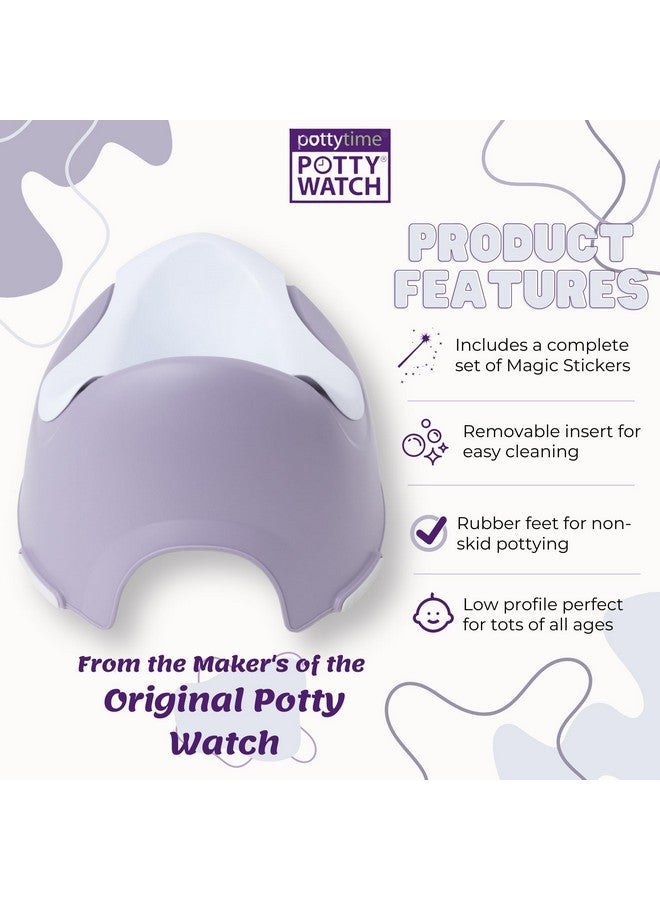 Potty Time New | Potty Training Seat by Potty Watch Inventor - Easy & Fun Toilet Seat with Interactive 6 Reusable Color Changing Magic Stickers - Easy to Peel Stickers for Kids - (Potty Seat, Space) - Image 1