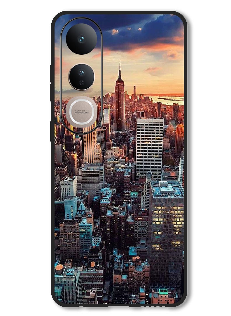 Theodor Case Compatible with Vivo V50 Lite Protection Shockproof Bumper Cover Newyork City - Image 1