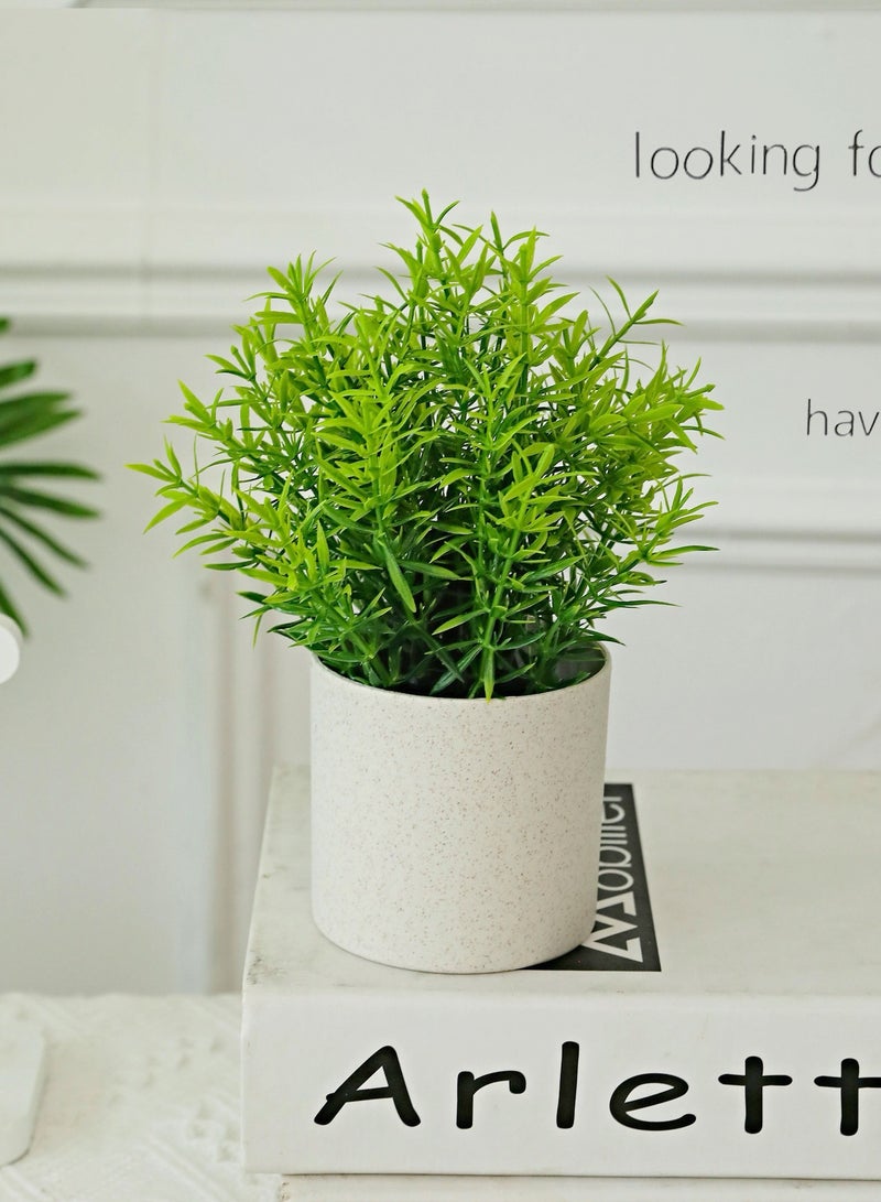 أوليس فيرس  مجموعة من 4 نباتات مزروعة اصطناعية صغيرة لديكور المكتب والمنزل والمكتب - Image 2