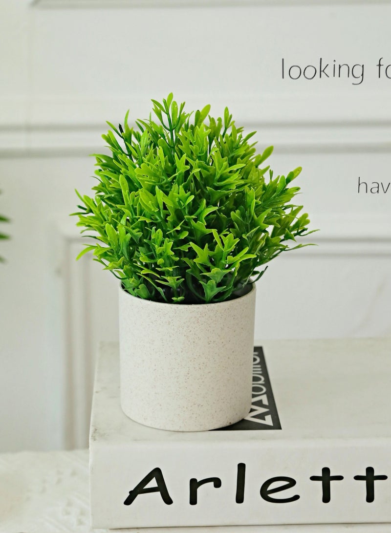 أوليس فيرس  مجموعة من 4 نباتات مزروعة اصطناعية صغيرة لديكور المكتب والمنزل والمكتب - Image 5