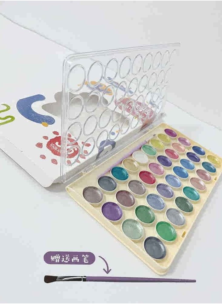 M&G - M&G Chenguang pearlescent magic color solid gouache - 36 colors - No:APL976J2 - Image 1