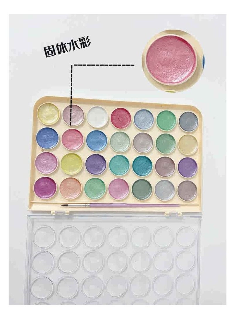 M&G - M&G Chenguang pearlescent magic color solid gouache - 36 colors - No:APL976J2 - Image 1
