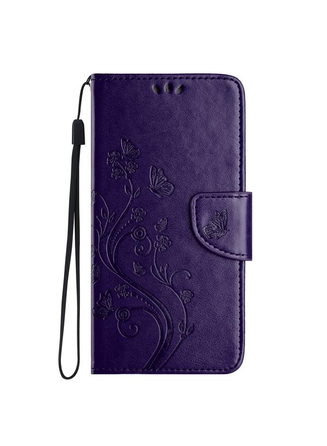 S-TOP Case For Motorola Moto G35 Butterfly Flower Pattern Flip Leather Phone Case - Image 2