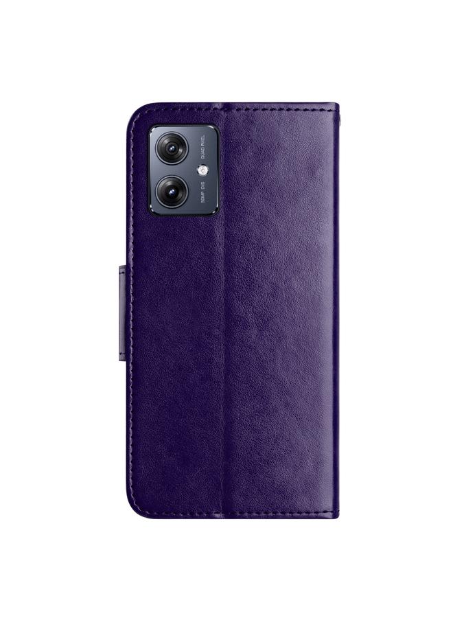 S-TOP Case For Motorola Moto G35 Butterfly Flower Pattern Flip Leather Phone Case - Image 3