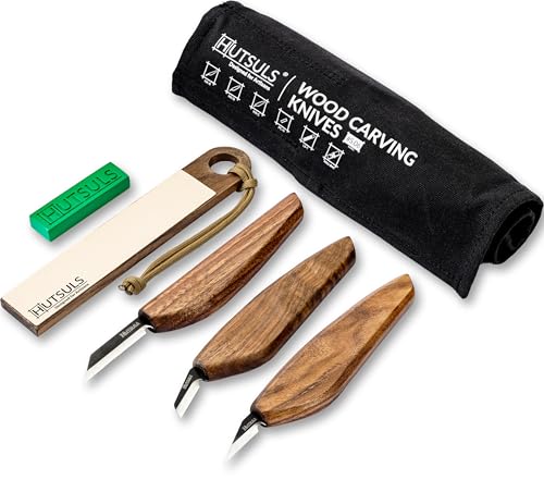Hutsuls S.06 Wood Carving Knives Kit - Carver’s Choice Whittling Knives for Precision Work, Complete Beginners Whittling Wood Carving Knife Set, Master Craft Wood Whittling Kit for Beginners Kids - Image 1