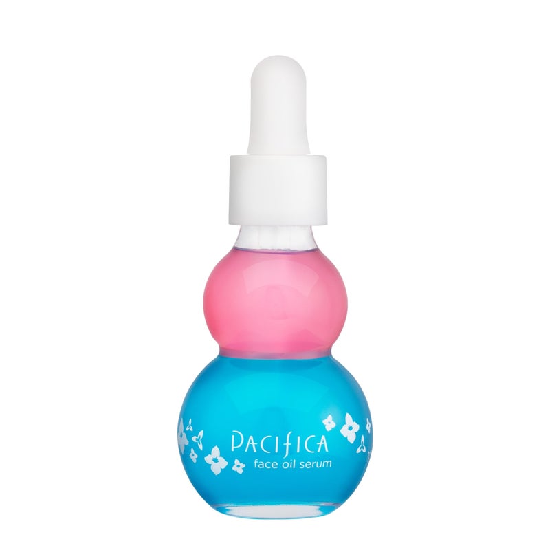 Pacifica Face Oil Serum - Flower Fix Bi-Phase Hydrating Skin Barrier - w/Hyaluronic Acid & Natural Botanical Ingredients - for Dry Sensitive Skin Vegan & Cruelty-Free Dermatologist Approved