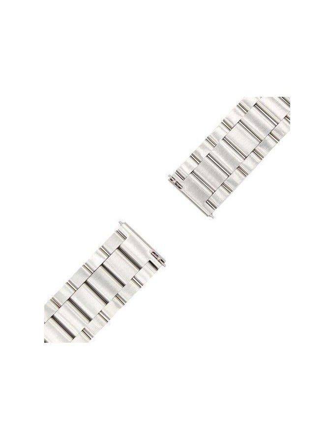 سوار معدني من الفولاذ المقاوم للصدأ مقاس 22 مم لساعة Amazfit Pop 3S الذكية - فضي - Image 2