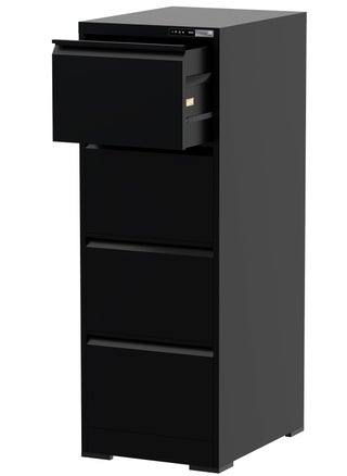 Mahmayi Modern 4-Drawer Steel Filing Cabinet with Digital Lock - Securely Organize Your Documents, Home, and Office Essentials in Style - Black - pzsku/ZED1AA22063FAEFF6F15FZ/45/_/1715757631/858d3719-da9e-4592-8b3d-6df82537610c