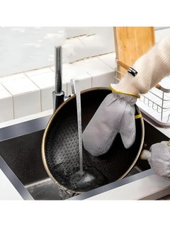 Spaceshoop Non Scratch Wire Dishwashing Gloves, Waterproof Household Kitchenware Cleaning Gloves for Washing Dishes and Rinsing Easily, Reusable Kitchen Gloves for Washing  - Image 4