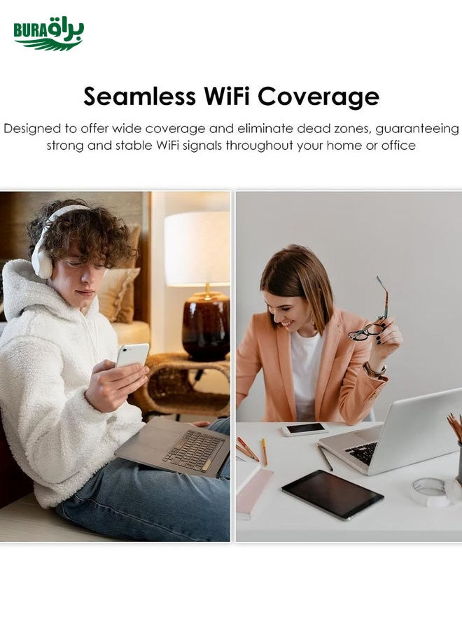 BURAQ WAVLINK WN532A3 WPA2-PSK 300Mbps Dual Band Wireless Repeater AC1200M Wireless Routers, Plug:EU Plug  - Image 3