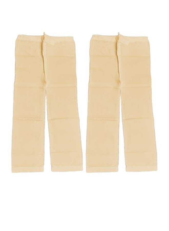 بشاير قطعتين من  برمودا صيفي سميك لون بيج - Image 2