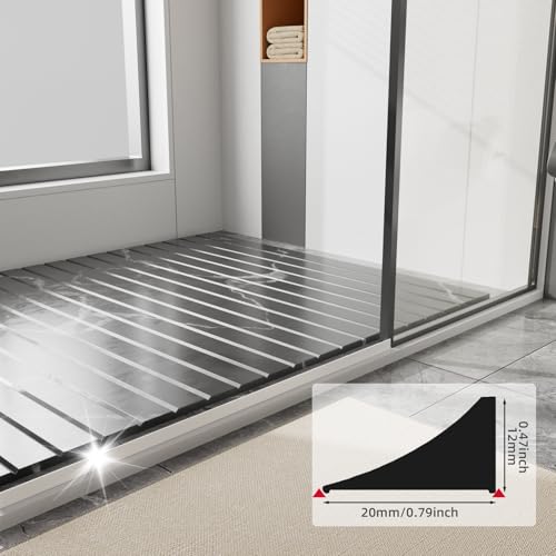 cuysfead 39 inch Water Barrier for Sink, Silicone Rubber Kitchen Water Splash Guard, Bendable Corner Dam Water Retaining Strip for Countertop,Shower, Bathroom,Frameless Shower Threshold Door Bottom Seal Strip - Image 2