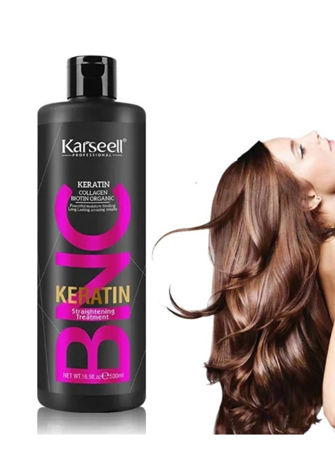 Karseell BNC Keratin Straightening Treatment 500ml | Professional Hair Smoothing & Frizz Control | Strengthening & Shine Boost for All Hair Types - Image 1