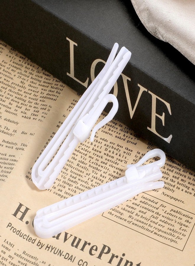 COMNICO 200 Pcs Plastic Curtain Hooks, Heavy Duty Adjustable Curtain Pinch Pleat Hooks 85mm/3.35 Inch Pinch Pleated Tools Clips for Window Door Shower Curtains - Image 3