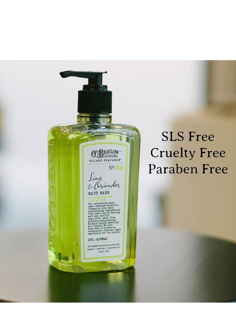 C. O. Bigelow C.O. Bigelow Hand Wash Lime Coriander, Village Perfumer Moisturizing Soap Wash for Bathroom & Kitchen with Aloe Vera and Pro-Vitamin B5, 10 fl oz  - Image 5