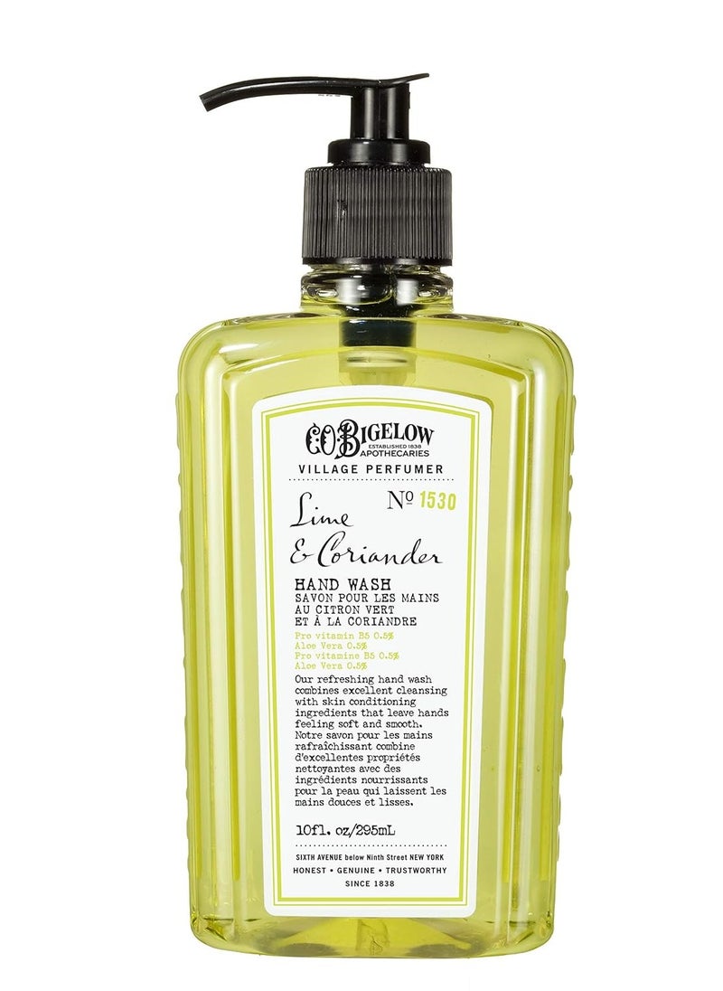 C. O. Bigelow C.O. Bigelow Hand Wash Lime Coriander, Village Perfumer Moisturizing Soap Wash for Bathroom & Kitchen with Aloe Vera and Pro-Vitamin B5, 10 fl oz  - Image 3