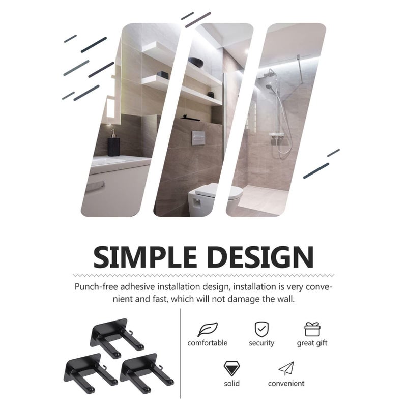 3 Pack Hair Dryer Holder Wall Mount Adhesive Storage Rack - Image 5