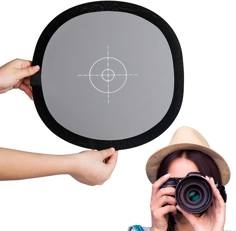 Sedremm Gray/White Balance Card,24x24Inch (60x60cm) Portable Focus Board Two Sides Double Face 18% Grey/White Balance Reference Card with Carry Pouch for Canon Nikon Sony - Image 1