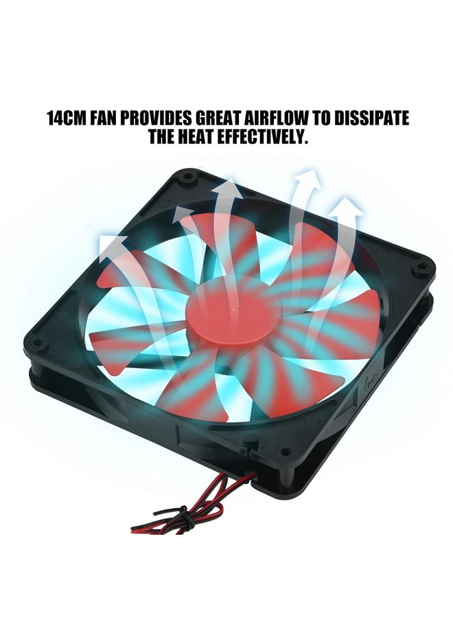 Loquat 14cm 12V Ultra quiet Case Cooler PC Cooling Fan for Desktop Computer  - Image 2