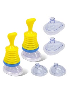 2pcs Choking Rescue Device for Kids and Adults Portable Airway Assist Device First Aid Choking Device for Kids and Adults with 4 Masks of Different Sizes