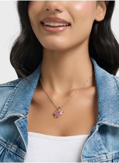 Ginger Diamante Heart Pendant Necklace  - Image 4