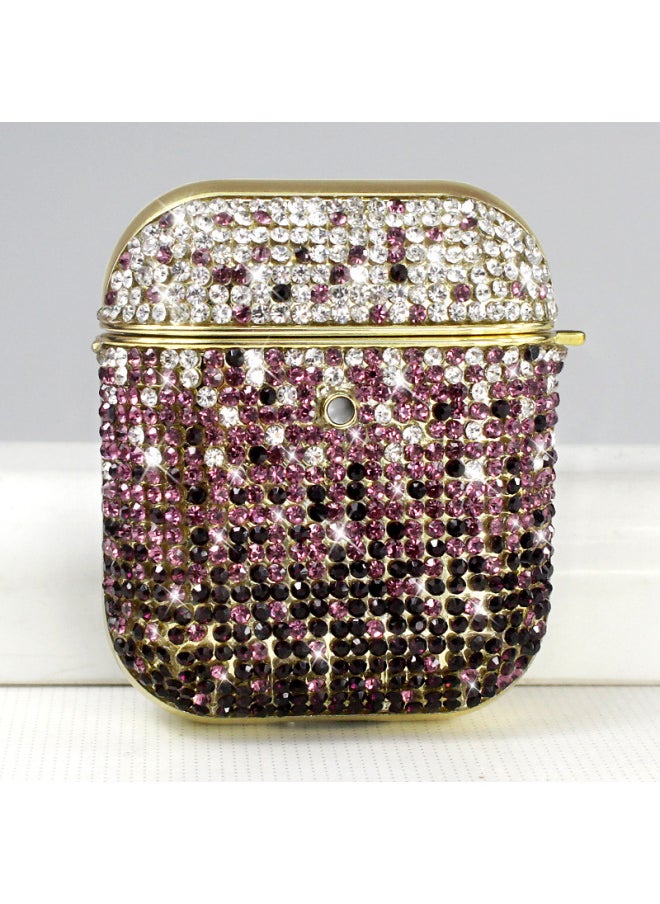 Generic - For Apple Airpods Pro2 Earphone Case Airpods3 Bluetooth Headset Protective Case Three Generation Rhinestone Case-Color:Purple-Applicable Model:Airpods Pro/Airpods Pro2 - Image 1