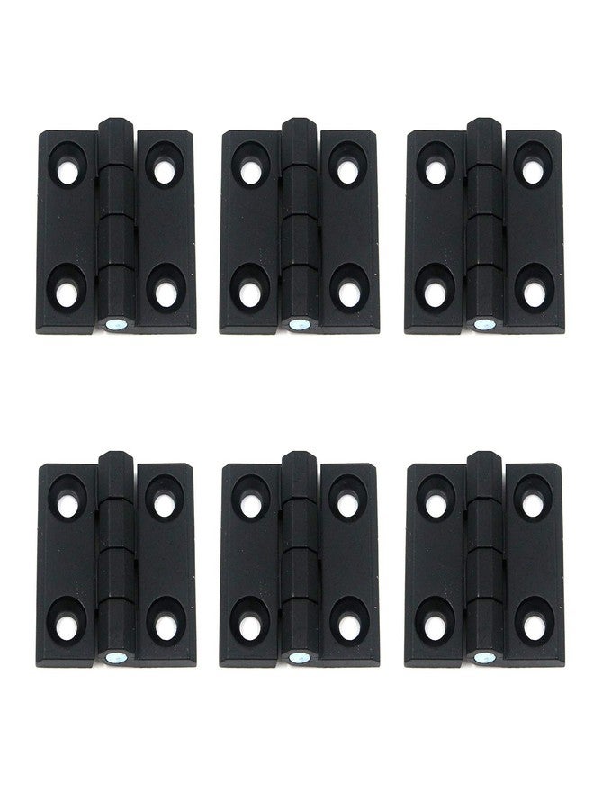 Karcy Cabinet Hinges Zinc Alloy Hinge Black Square 1.9x1.9x0.4"(LxWxH) Set of 6 - Image 1