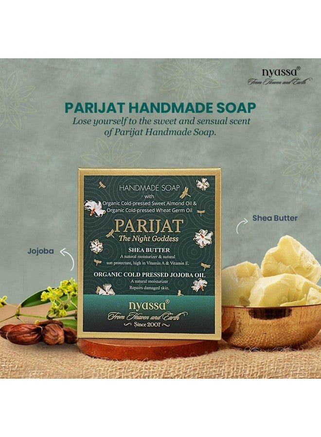 Nyassa Parijat Natural Handmade Bathing Soap |Shea Butter, Organic Cold Pressed Jojoba Oil| All Skin Type 150Gm - Image 1