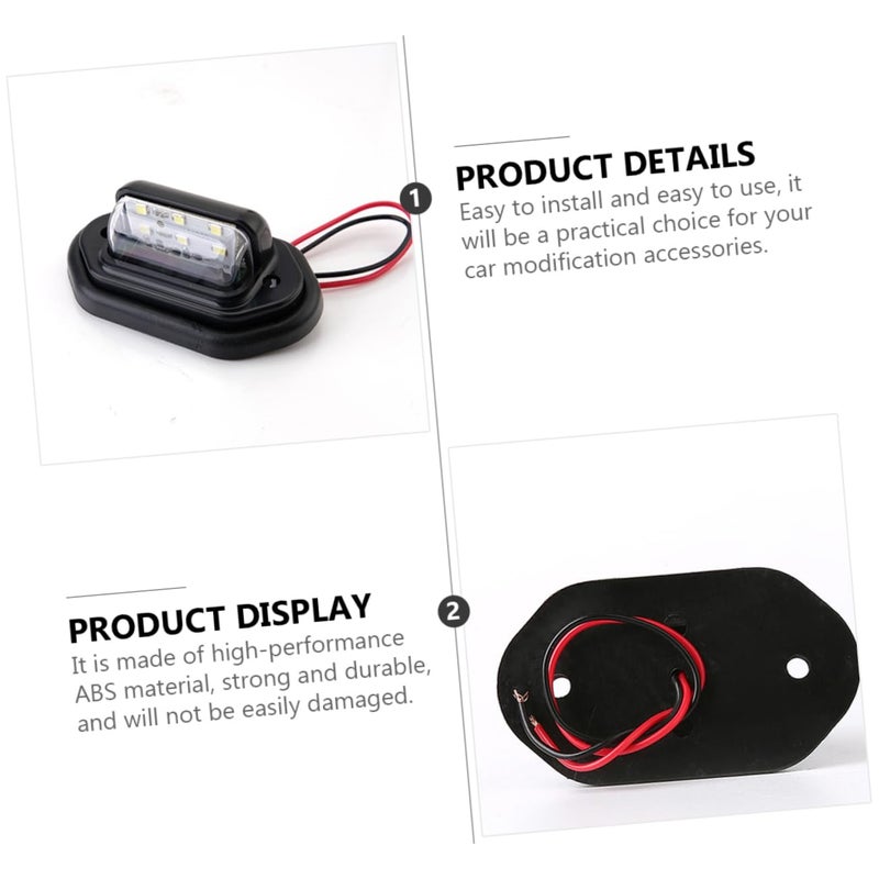 High Brightness Vehicle License Plate Light Side Lamp Durable ABS Material Energy Saving - Image 3