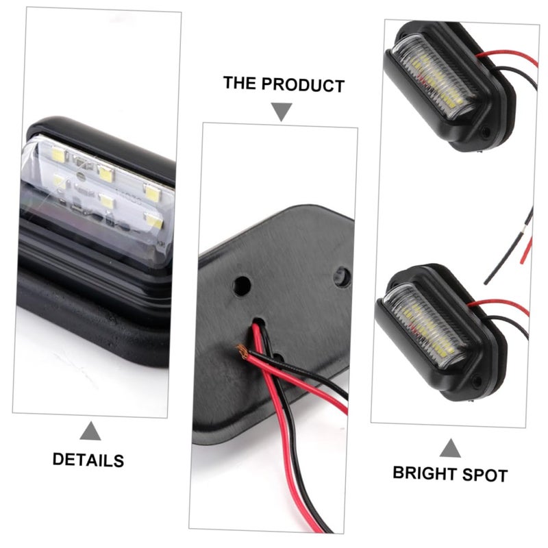 High Brightness Vehicle License Plate Light Side Lamp Durable ABS Material Energy Saving - Image 4