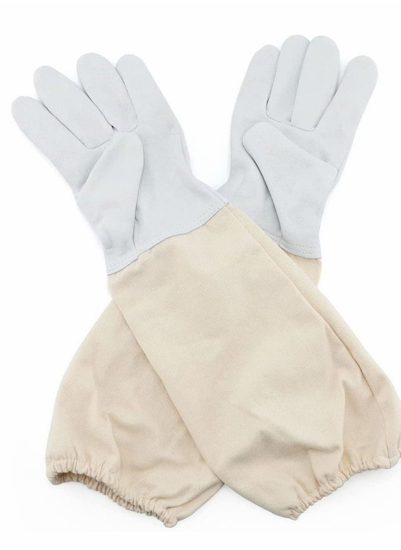 Generic Beekeeping Gloves Goatskin Large Protective Gloves, for Beekeeper 50CM with Vented Sleeves - Image 4