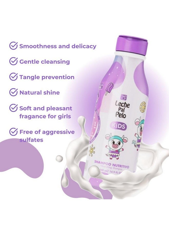 Leche Pal Pelo Kids Nourishing Shampoo - Gentle Daily Cleansing, Sulfate & Paraben-Free Formula With Jojoba, Coconut Milk, Aloe Vera - Hydrates, Defines, 14.9 Fl.Oz - Image 3