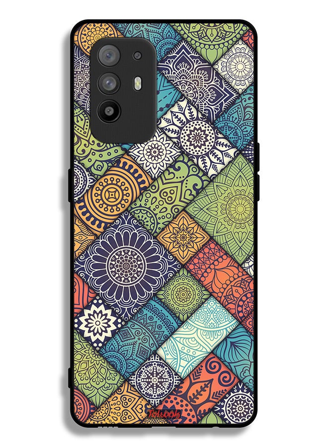 Tolwak Oppo A95 5G Protective Case Cover Mandala Pattern - Image 2