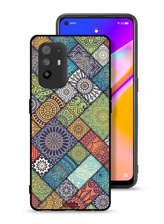 Tolwak Oppo A95 5G Protective Case Cover Mandala Pattern - Image 1