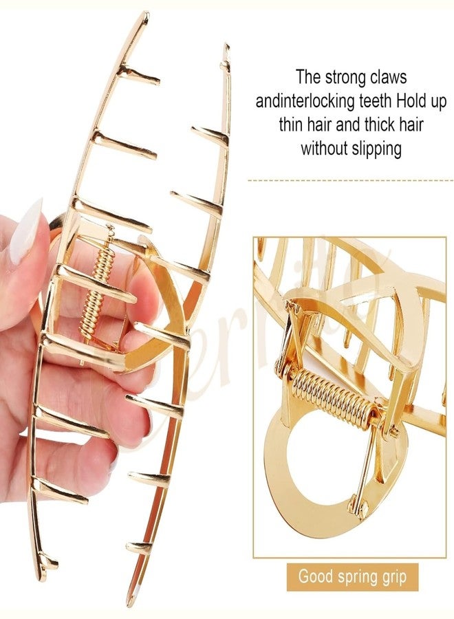 Cerrito 3 Pcs Metal Large Hair Claw Clips for Thick Heavy, Long & Curly Hair, Fashion Styling Accessories for Women Girls, Strong Hold Big Non-Slip Hair Catch Barrette Jaw Clamp for Long Hair - Image 2