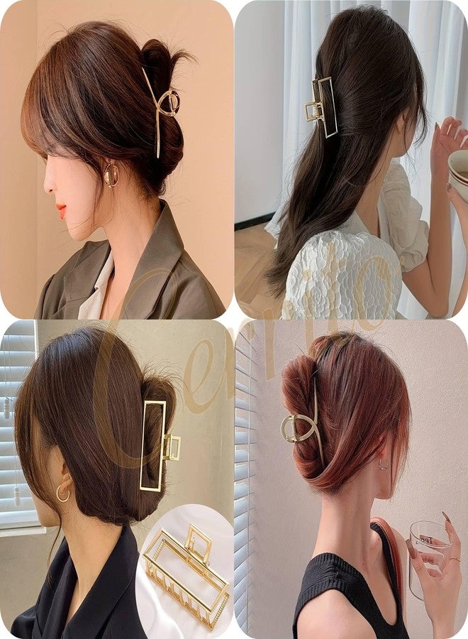 Cerrito 3 Pcs Metal Large Hair Claw Clips for Thick Heavy, Long & Curly Hair, Fashion Styling Accessories for Women Girls, Strong Hold Big Non-Slip Hair Catch Barrette Jaw Clamp for Long Hair - Image 3