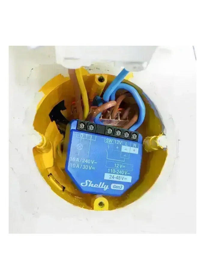 شيلي مفتاح Shelly 1 Gen3 الذكي الذي يعمل بتقنية Wi-Fi مع جهات اتصال جافة - Image 4