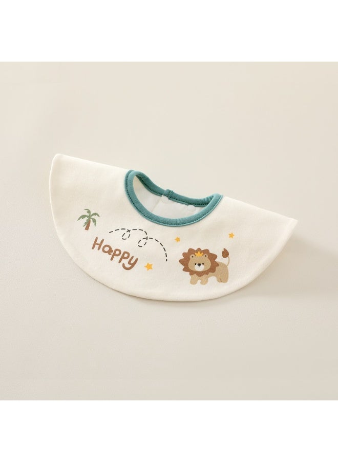 3-Pack Infant Bibs - 360° Rotatable Waterproof Cotton Drool Bibs for Newborns, Anti-Spit Milk Essentials with Petal Design - Image 2