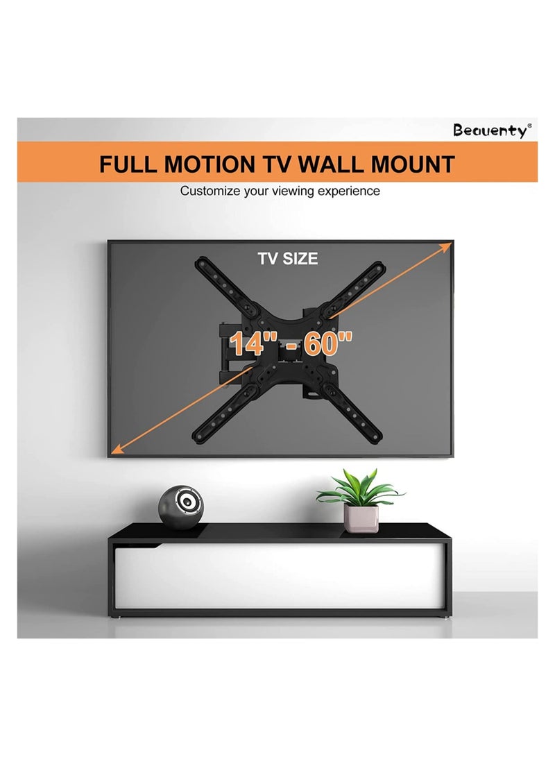 ELTRAZONE 14-60 inches LED LCD OLED Plasma Flat Screen Monitor TV Wall Mount Bracket, Monitor Wall Bracket, with Swivel and Articulating Tilt Arm Bracket - Image 5