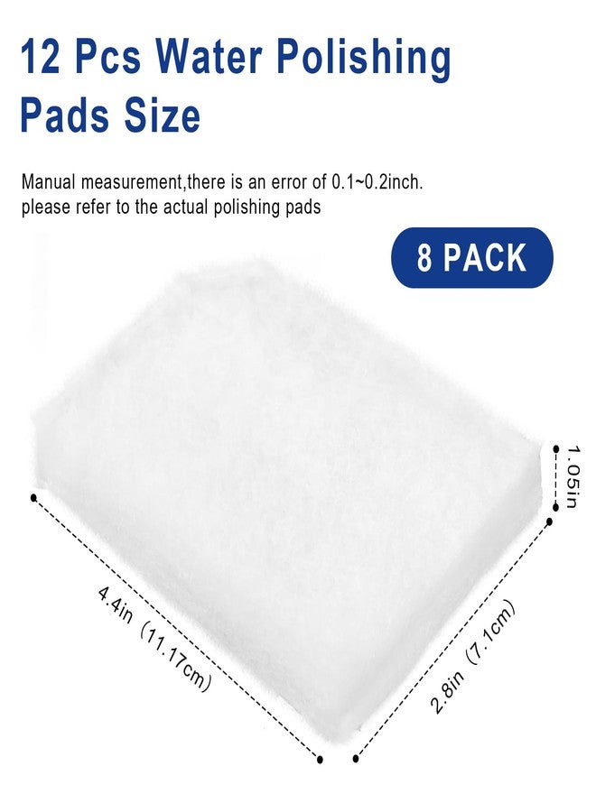 HCLSY 8 Pack Water Polishing Pads Fit for 306/307 406/407 Canister Filter Media Aquarium Filter Pad, A244A1 Mechanical Filter Media for Aquariums Compatible with Fluval Quick-Clear - Image 4