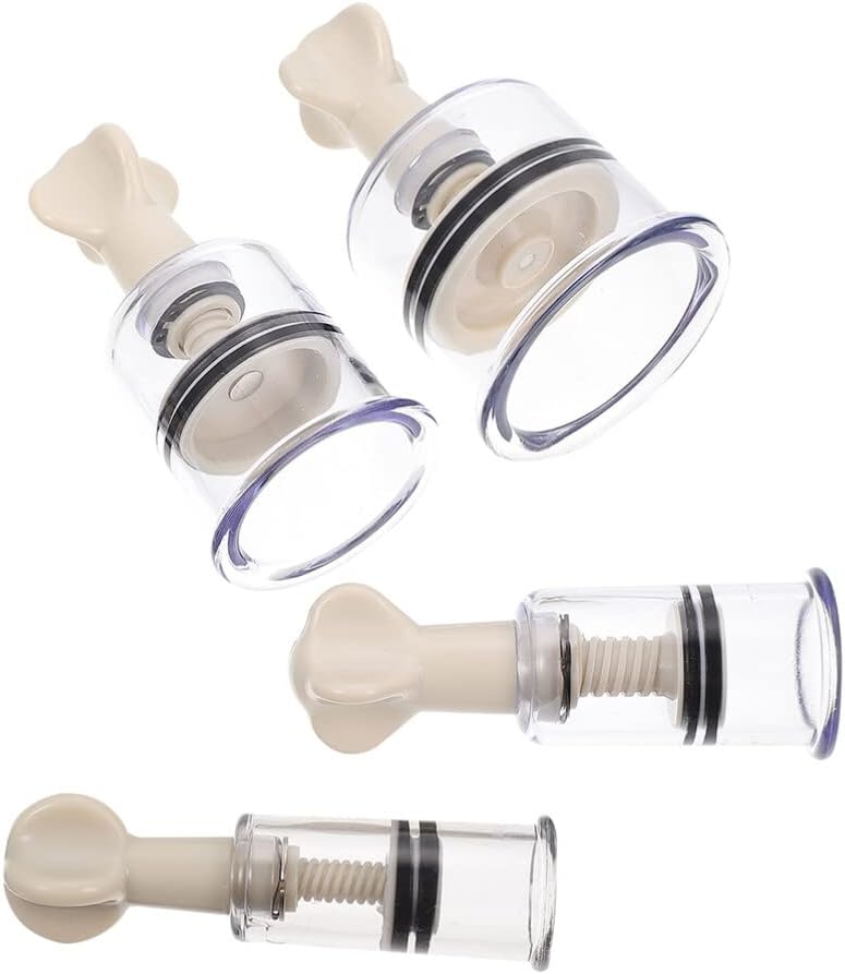 SUPVOX 4PCS Nipple Sucker Inverted Nipples Corrector Women Breast Suction Cup for Flat Nipples Breastfeeding Female Supplies - Image 1